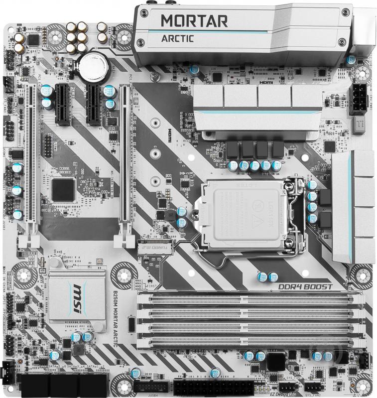 Материнская плата MSI B250M_MORTAR_ARCTIC (Socket 1151, Intel B250, mirco ATX) - фото 1