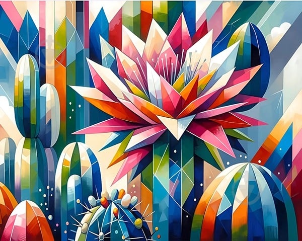 Набор со стразами на подрамнике Фантастические кактусы 30x40 см GoToArt - фото 1