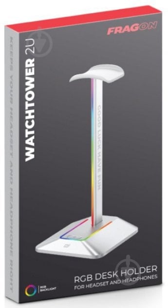 Підставка для навушників FRAGON Watchtower 2U RGB silver FGLHH22WTWTR2URGB - фото 2