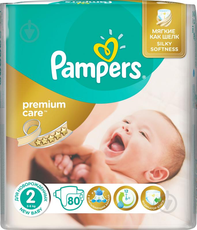 Підгузки Pampers Premium Care 2 3-6 кг 80 шт. - фото 2