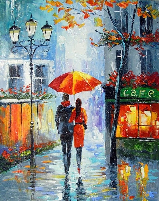 Набор со стразами на подрамнике Романтическая прогулка по городу худож. Дарчук О. 30x40 см GoToArt - фото 1 Набор со стразами на подрамнике Романтическая прогулка по городу худож. Дарчук О. 30x40 см GoToArt - фото 1