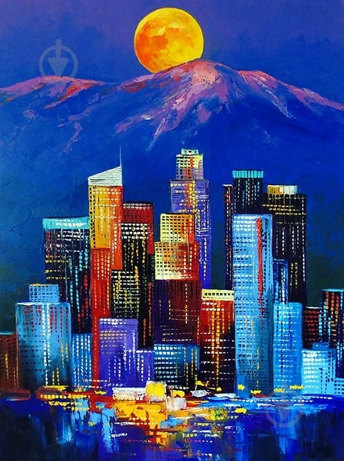 Набор со стразами на подрамнике ночной Лос-Анджелес худож. Дарчук О. 30x40 см GoToArt - фото 1 Набор со стразами на подрамнике ночной Лос-Анджелес худож. Дарчук О. 30x40 см GoToArt - фото 1