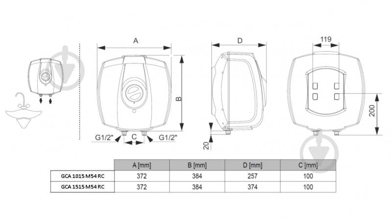 Бойлер Tesy GCA 1015 M54 RC - фото 2