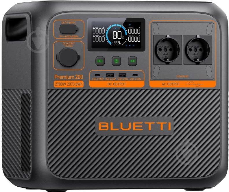 Зарядна станція BLUETTI Premium 200 V2 2700W (2073,6 Вт·год) - фото 6 Зарядна станція BLUETTI Premium 200 V2 2700W (2073,6 Вт·год) - фото 6
