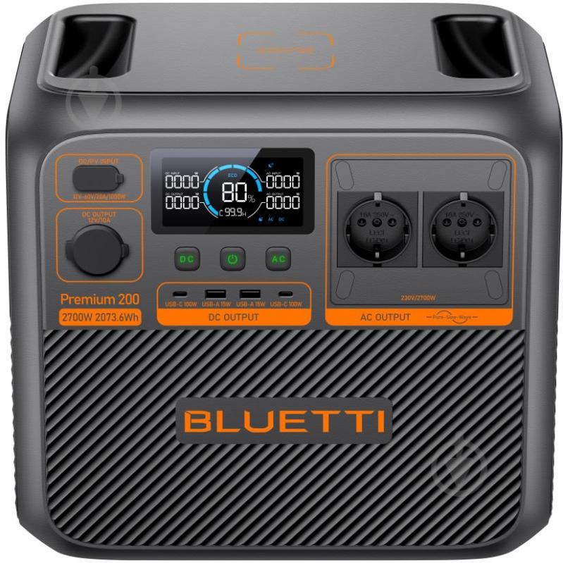 Зарядна станція BLUETTI Premium 200 V2 2700W (2073,6 Вт·год) - фото 2 Зарядна станція BLUETTI Premium 200 V2 2700W (2073,6 Вт·год) - фото 2