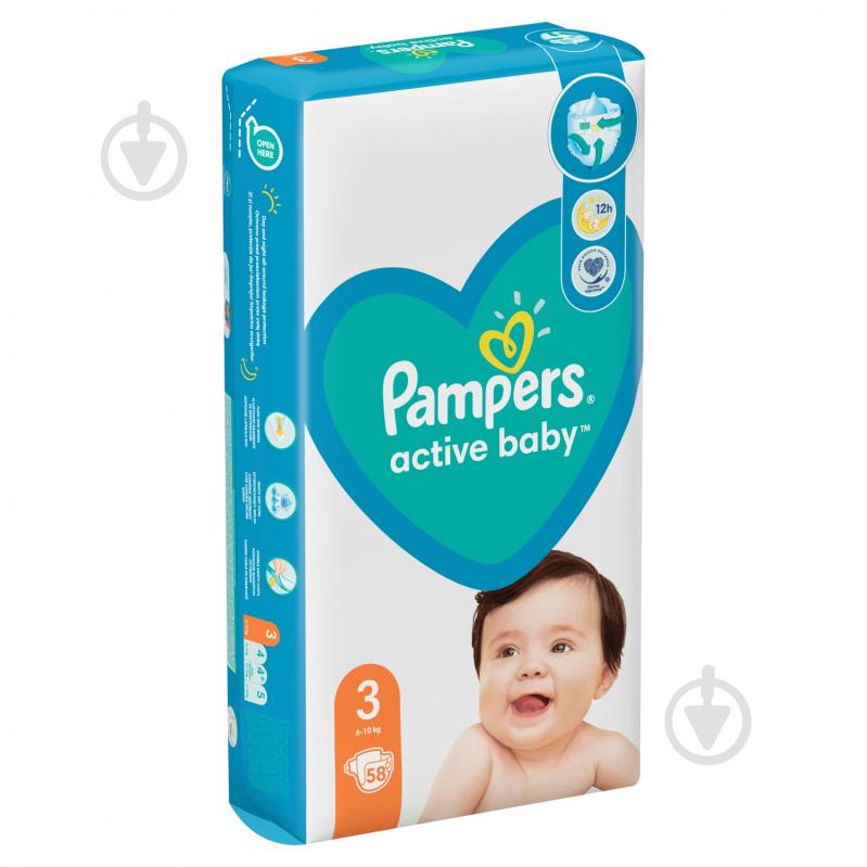 Підгузки Pampers Active Baby 3 6-10 кг 58 шт. - фото 3