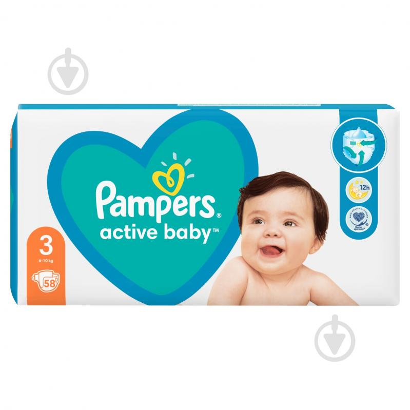 Підгузки Pampers Active Baby 3 6-10 кг 58 шт. - фото 4