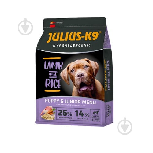 Корм сухий для усіх порід JULIUSК-9 PUPPY&JUNIOR з ягням 3 кг - фото 1