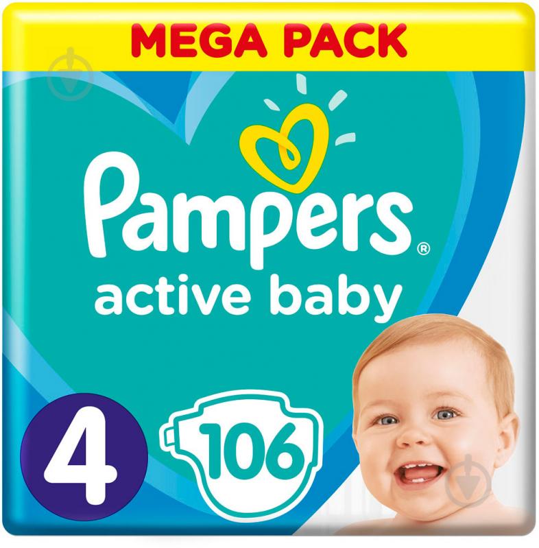 Підгузки Pampers Active Baby 4 9-14 кг 106 шт. - фото 1