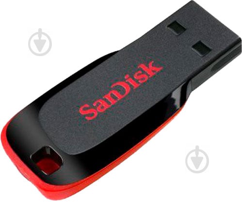 Флеш-память USB SanDisk Cruzer Blade 32 ГБ USB 2.0 black/red (SDCZ50-032G-B35) - фото 1