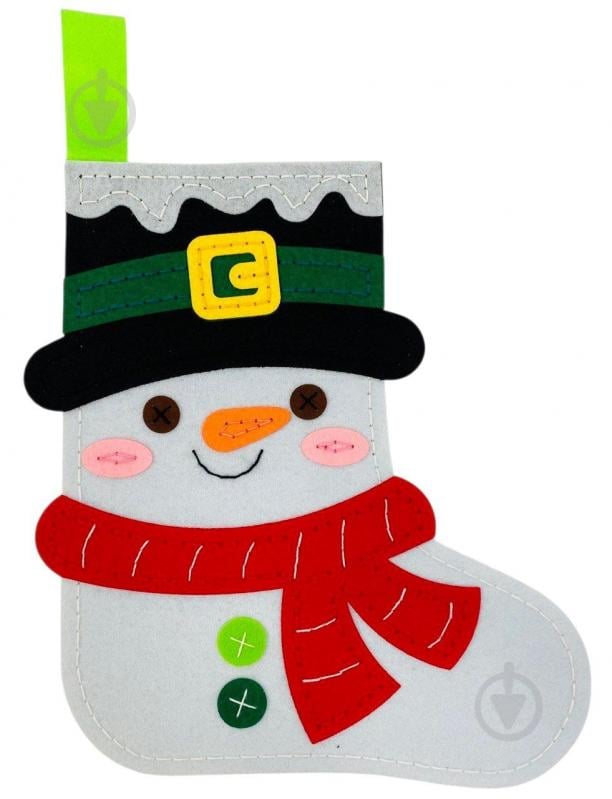 Набор для шитья Сшей сам сапог-носок Снеговик Аплі Краплі - фото 1