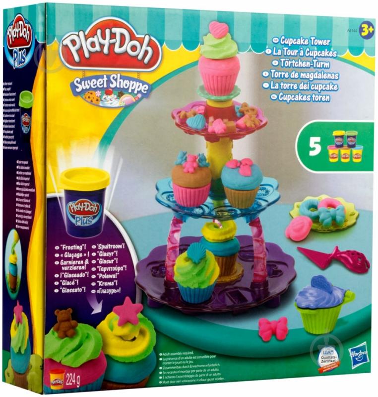 Набір для ліплення Play-Doh Вежа з кексів A5144 - фото 3 Набір для ліплення Play-Doh Вежа з кексів A5144 - фото 3