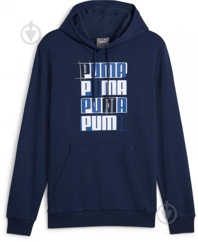 Джемпер Puma ESS+ LOGO LAB HOODIE 67897814 р.2XL синий - фото 1