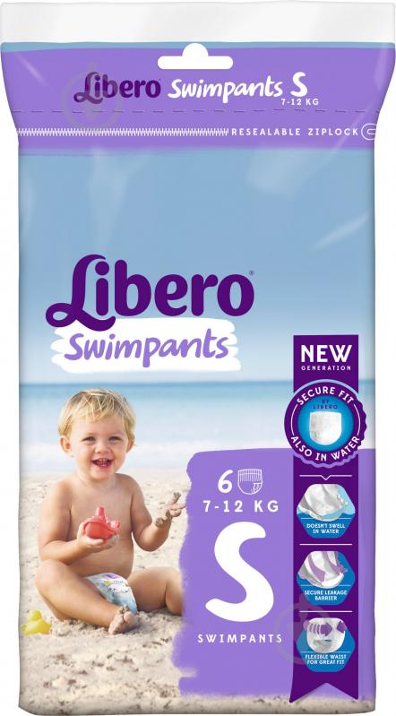 Підгузки-трусики Libero Swimpants S 7-12 кг 6 шт. - фото 1