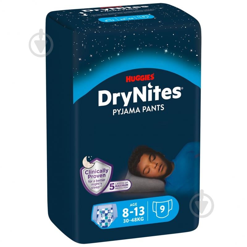 Підгузки-трусики Huggies DryNites Boy 8-13 років 30-48 кг 9 шт. - фото 2