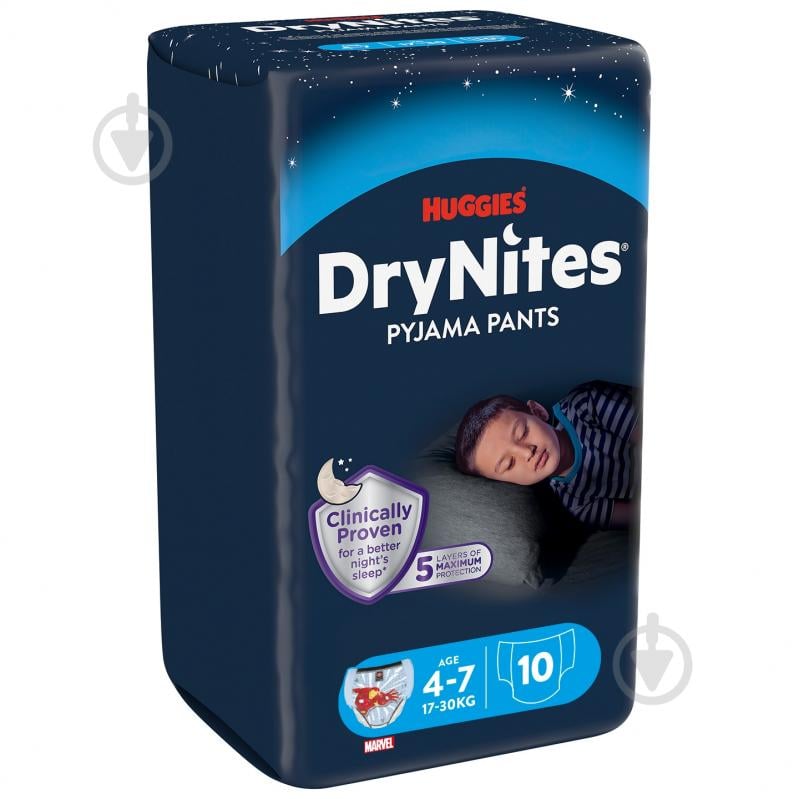 Підгузки-трусики Huggies DryNites Boy 4-7 років 17-30 кг 10 шт. - фото 2