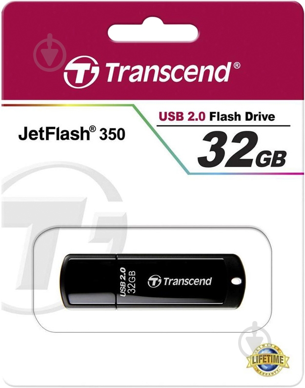 Флеш-пам'ять USB Transcend JetFlash 350 32 ГБ USB 2.0 (TS32GJF350) - фото 5