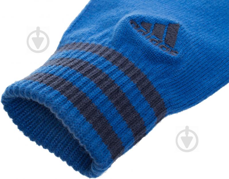 Варежки Adidas Essentials 3-Stripes Glove AY4888 р. L синий - фото 2