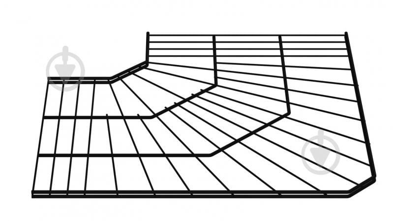 Полиця кутова Kolchuga 606x406 мм чорний - фото 1