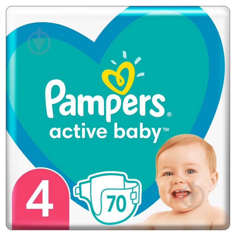 Підгузки Pampers Active Baby 4 9-14 кг 70 шт. - фото 1