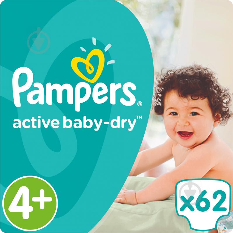 Підгузки Pampers Active Baby-Dry 4 9-16 кг 62 шт. - фото 1