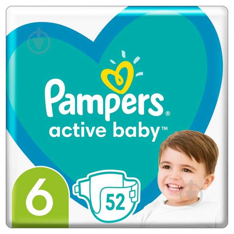 Подгузники Pampers Active Baby 6 13-18 кг 52 шт. - фото 1