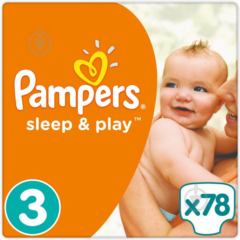 Подгузники Pampers Sleep&Play 3 4-9 кг 78 шт. - фото 1