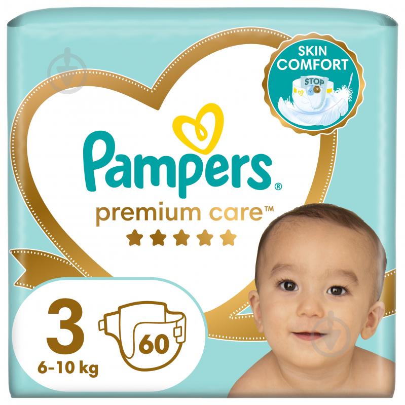 Підгузки Pampers Premium Care 3 6-10 кг 60 шт. - фото 1