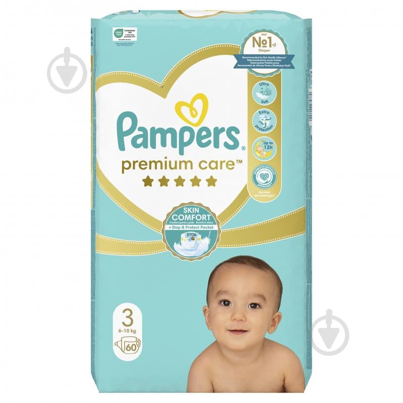 Підгузки Pampers Premium Care 3 6-10 кг 60 шт. - фото 2