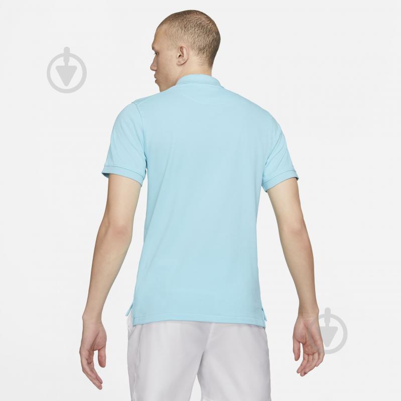 Поло Nike THE NIKE POLO HERITAGE SLIM BQ4461-482 р.2XL бирюзовый - фото 4