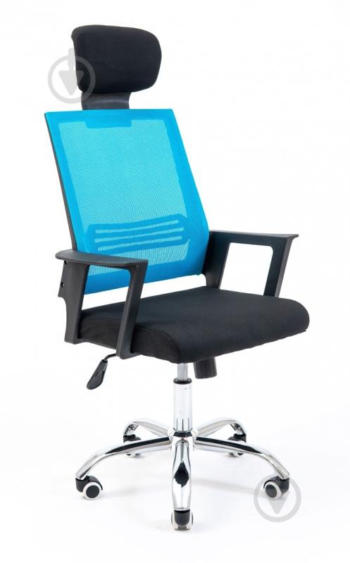 Кресло Richman Сток Сетка черно-синий - фото 1