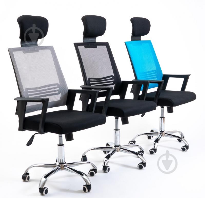 Кресло Richman Сток Сетка черно-синий - фото 8