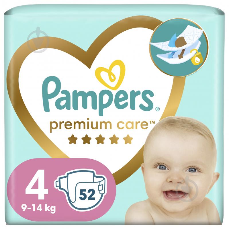 Підгузки Pampers Premium Care 4 9-14 кг 52 шт. - фото 1