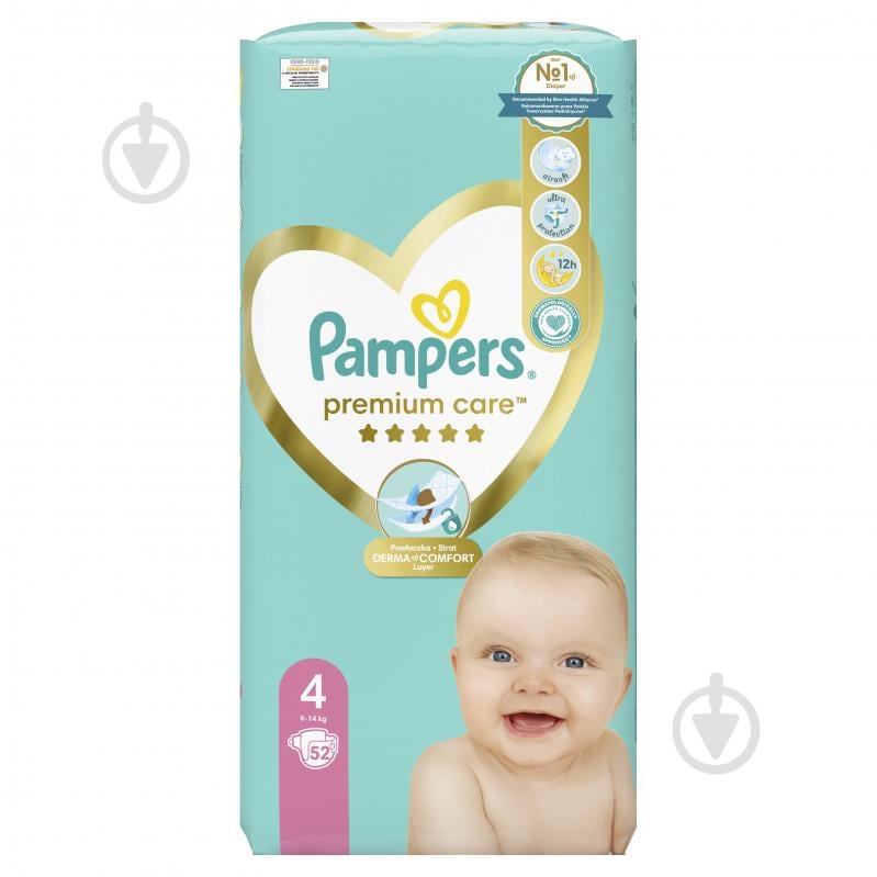 Подгузники Pampers Premium Care 4 9-14 кг 52 шт. - фото 2