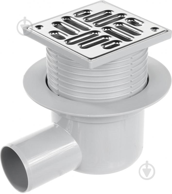 Душевой трап Ani Plast гор. вып. 50 мм, регул., нерж. решетка 10х10, сухой, TQ5602EU - фото 1