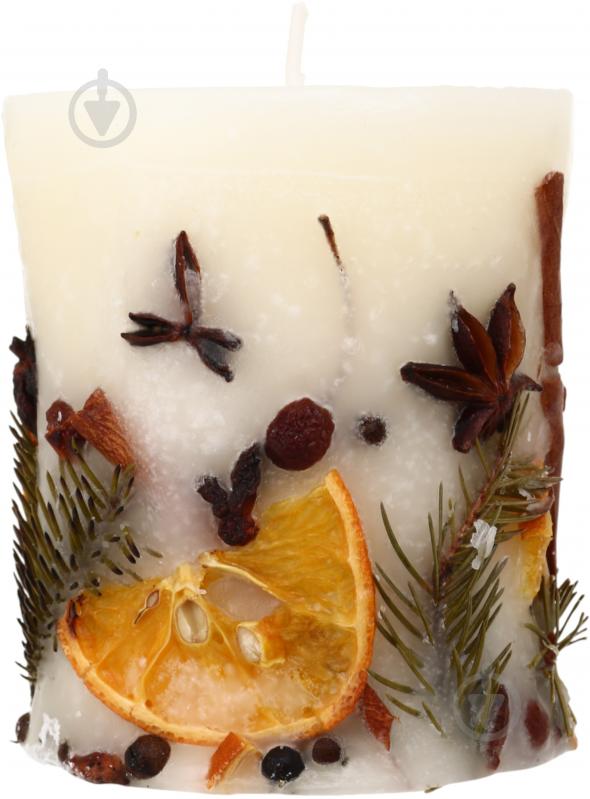 Свеча ароматическая Candy Light FLORA 9х10 см яблоко-корица - фото 2