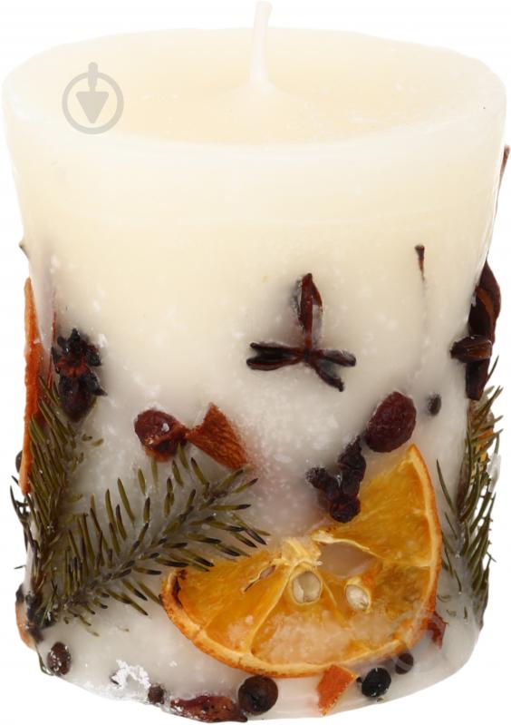 Свеча ароматическая Candy Light FLORA 9х10 см яблоко-корица - фото 1
