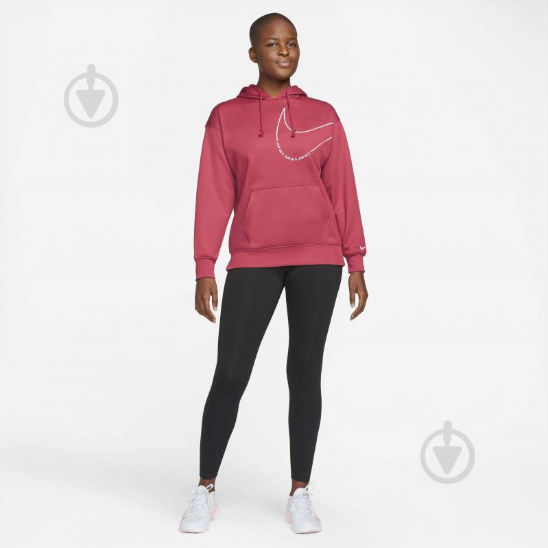 Джемпер Nike W NK TF HBR GRX AL TM FC PO HD DD6464-690 р. 2XL малиновий - фото 6