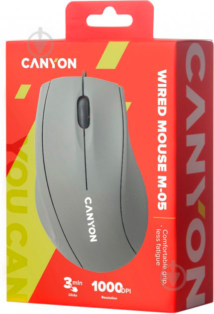 Мышь Canyon M-05 USB Dark Grey (CNE-CMS05DG) - фото 4