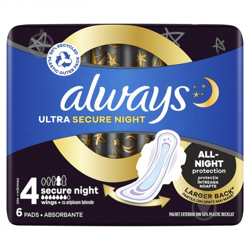 Прокладки гигиенические Always Ultra Secure Night (размер 4) 6 шт. - фото 2