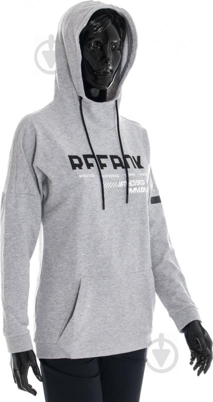 Худи Reebok Workout Ready Cotton Graphic AY1911 р. L серый - фото 4