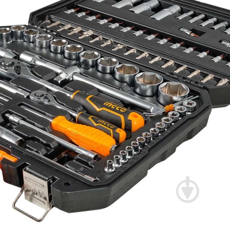 Набор головок INGCO INDUSTRIAL 1/4"(F)×3/8"(M)1/2"(F)×3/8"(M) 94 шт. HKTS42941 - фото 7