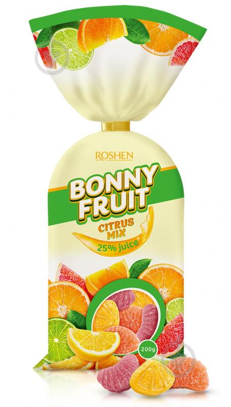 Цукерки Roshen Bonny-Fruit цитрусові фрукти 200 г - фото 1