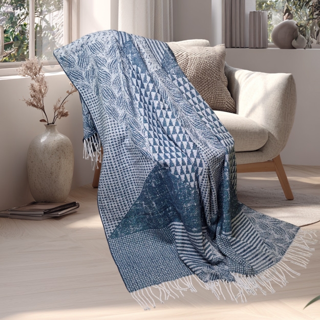 Плед Abstract 140x200 см синий SoundSleep - фото 1