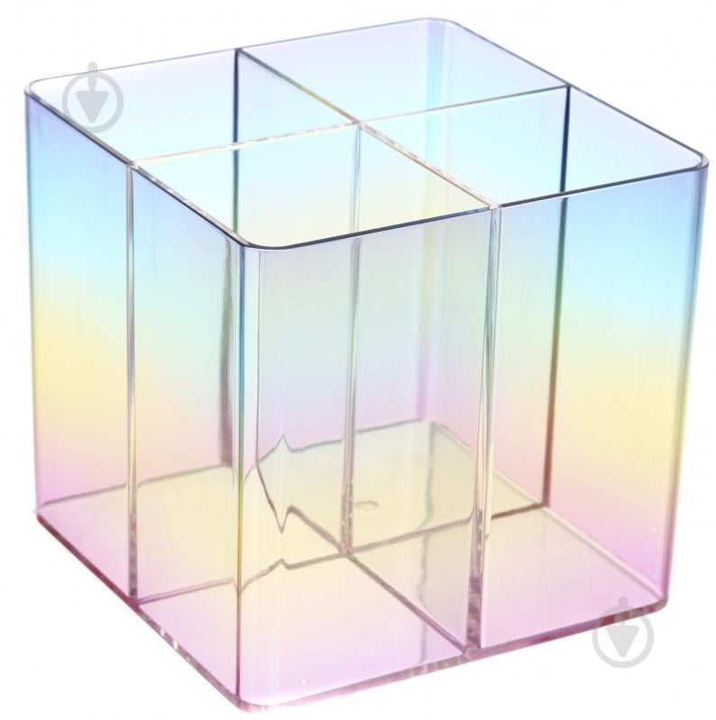 Органайзер для косметики 4 секции Rainbow 11.5x11.5x10.8 см разноцветный - фото 2