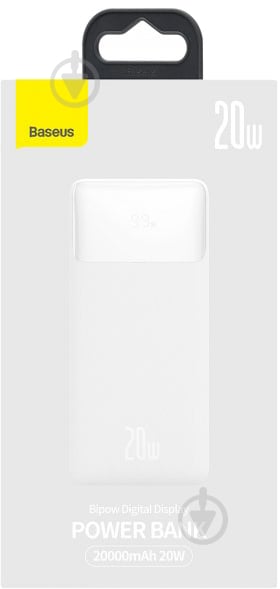 Повербанк BASEUS Power Bank Bipow PD 3.0 QC 3.0 20W 20000 mAh white (6932172618261) - фото 6