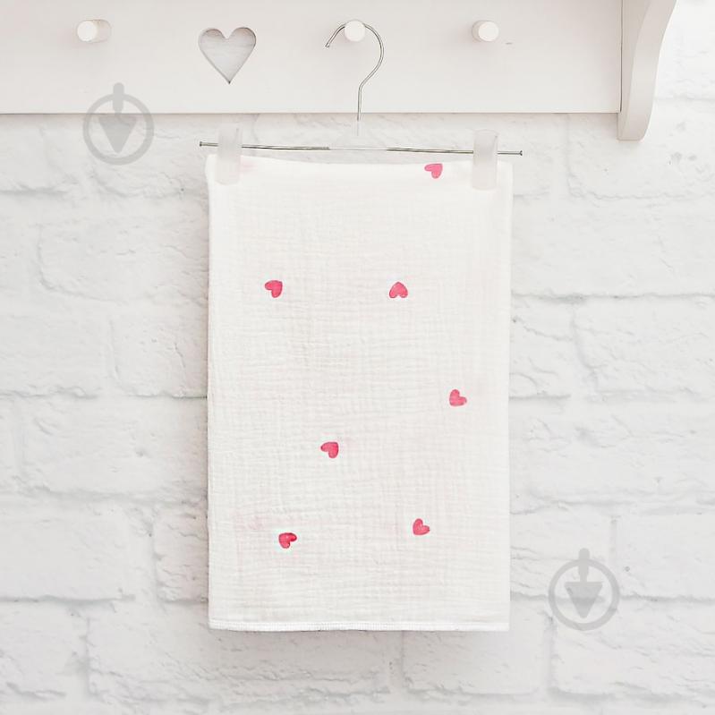 Пеленка Blanka Сердечки 70x90 см белый с принтом 14283 - фото 2 Пеленка Blanka Сердечки 70x90 см белый с принтом 14283 - фото 2