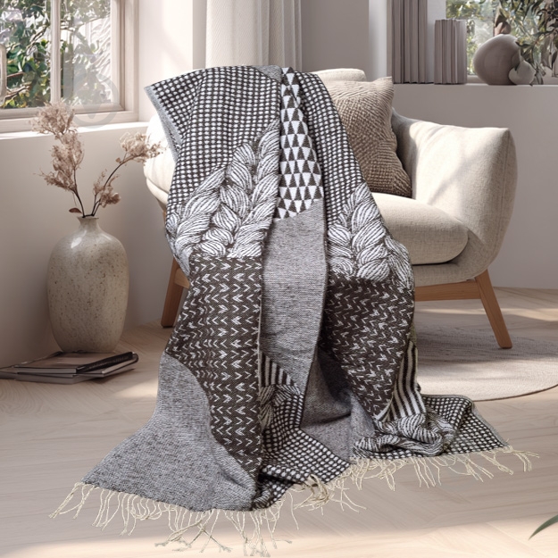 Плед Abstract 140x200 см коричневый SoundSleep - фото 1