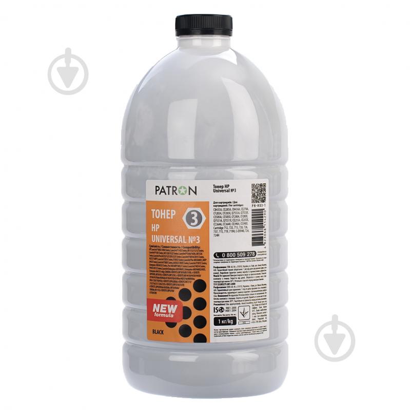 ᐉ Тонер Patron HP Универсальный № 3 (LJ P1005/P1505/P1102) флакон 1 кг ...