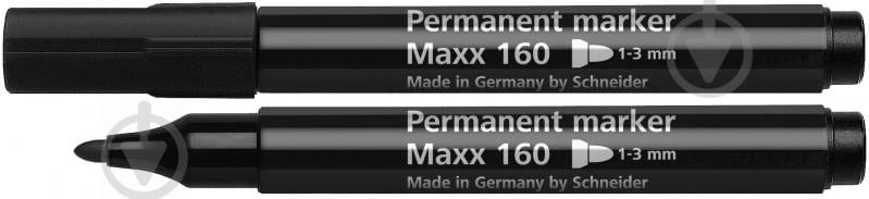 Маркер перманентный Schneider Maxx 160 1-3 мм черный S116001 - фото 1